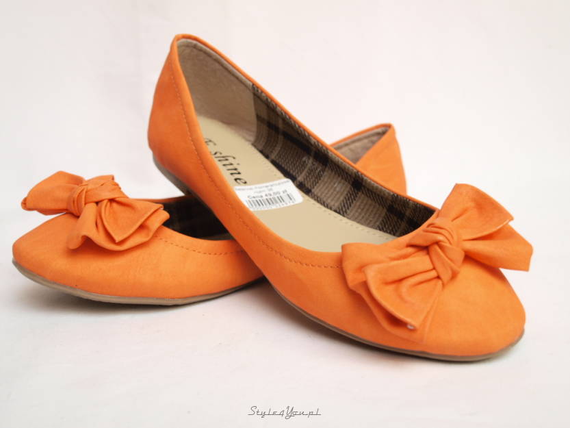 Balerinki Pomarańczowe z Kokarda E-SHINE